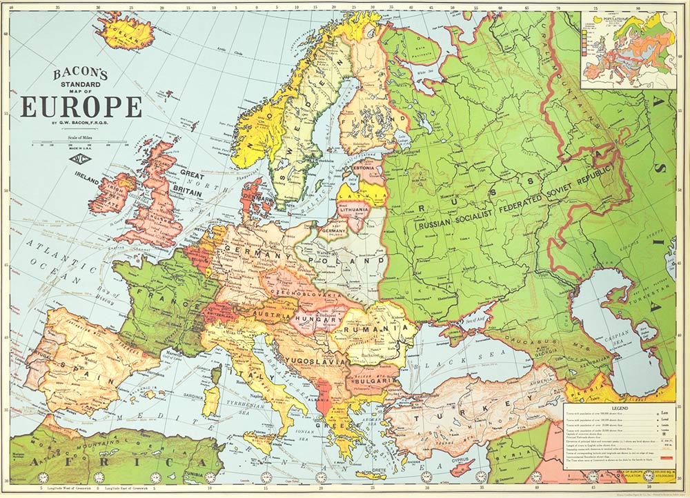 Affiche vintage  EUROPE EUROPE Dimensions : 50 x 70 cm